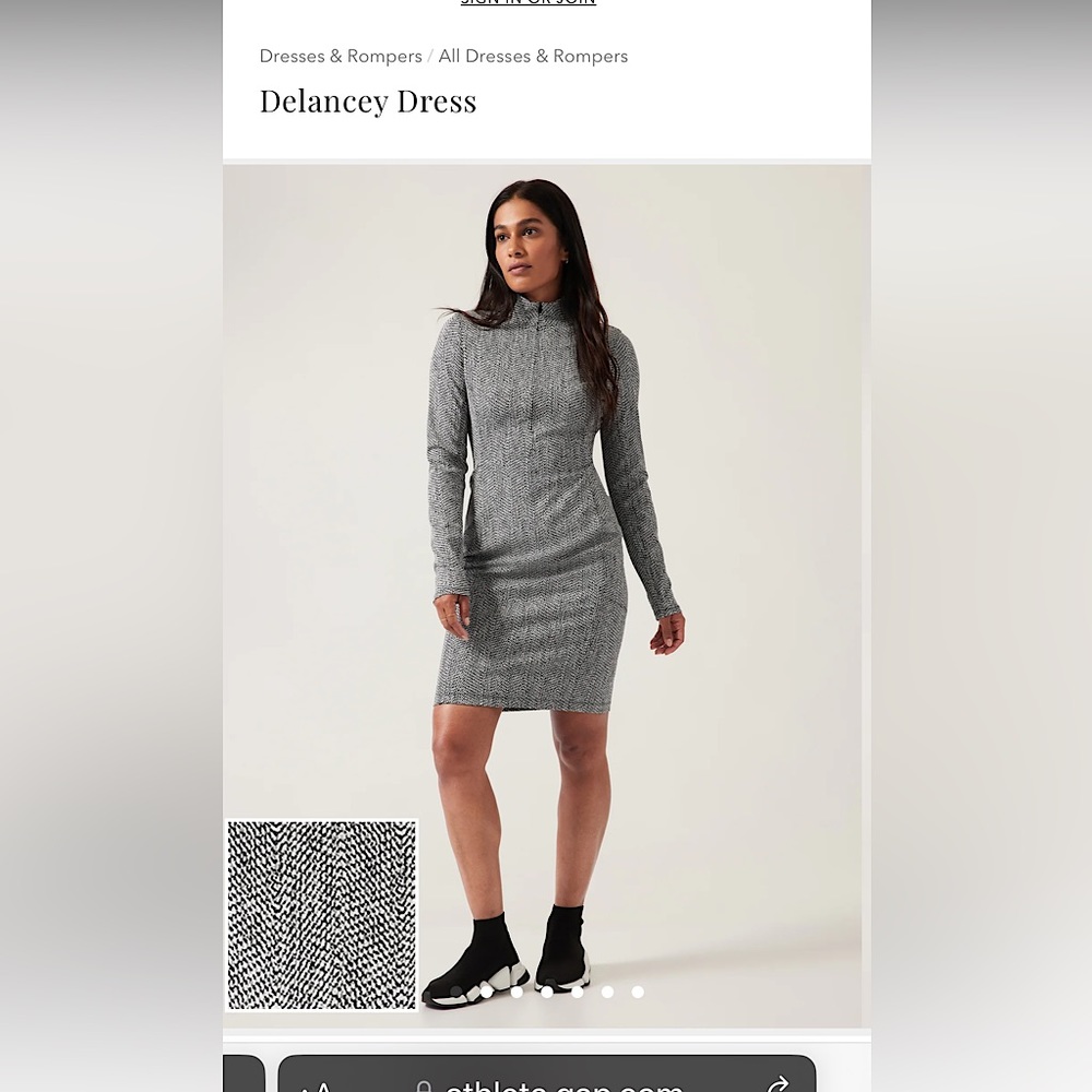 Athleta Delancey Textured dress size M. Worn once, brand new condition.